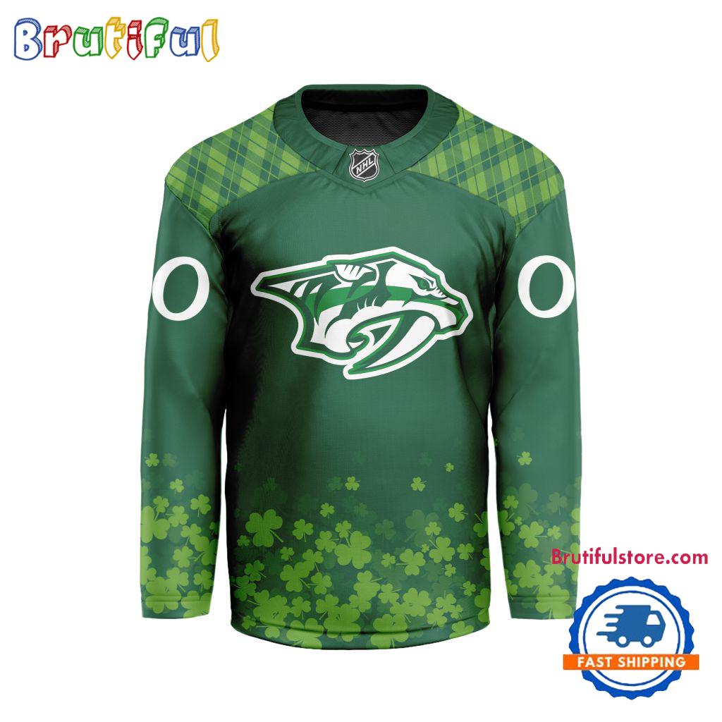 NHL Nashville Predators St.Patrick’s Day New Design Hockey Jersey