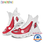 NHL New Jersey Devils Custom Name High Top Max Soul Shoes, Hockey Team Design Shoes Sneaker