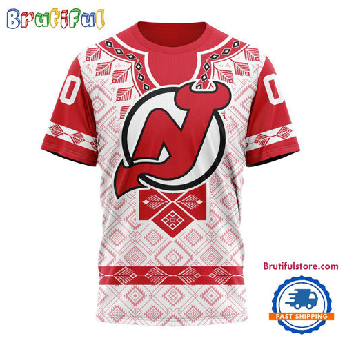 NHL New Jersey Devils Hockey Team Native Heritage Design T Shirt, Hoodie, Sweatshirt