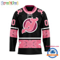 NHL New Jersey Devils In October We Wear Pink Breast Cancer Design Hockey Jersey