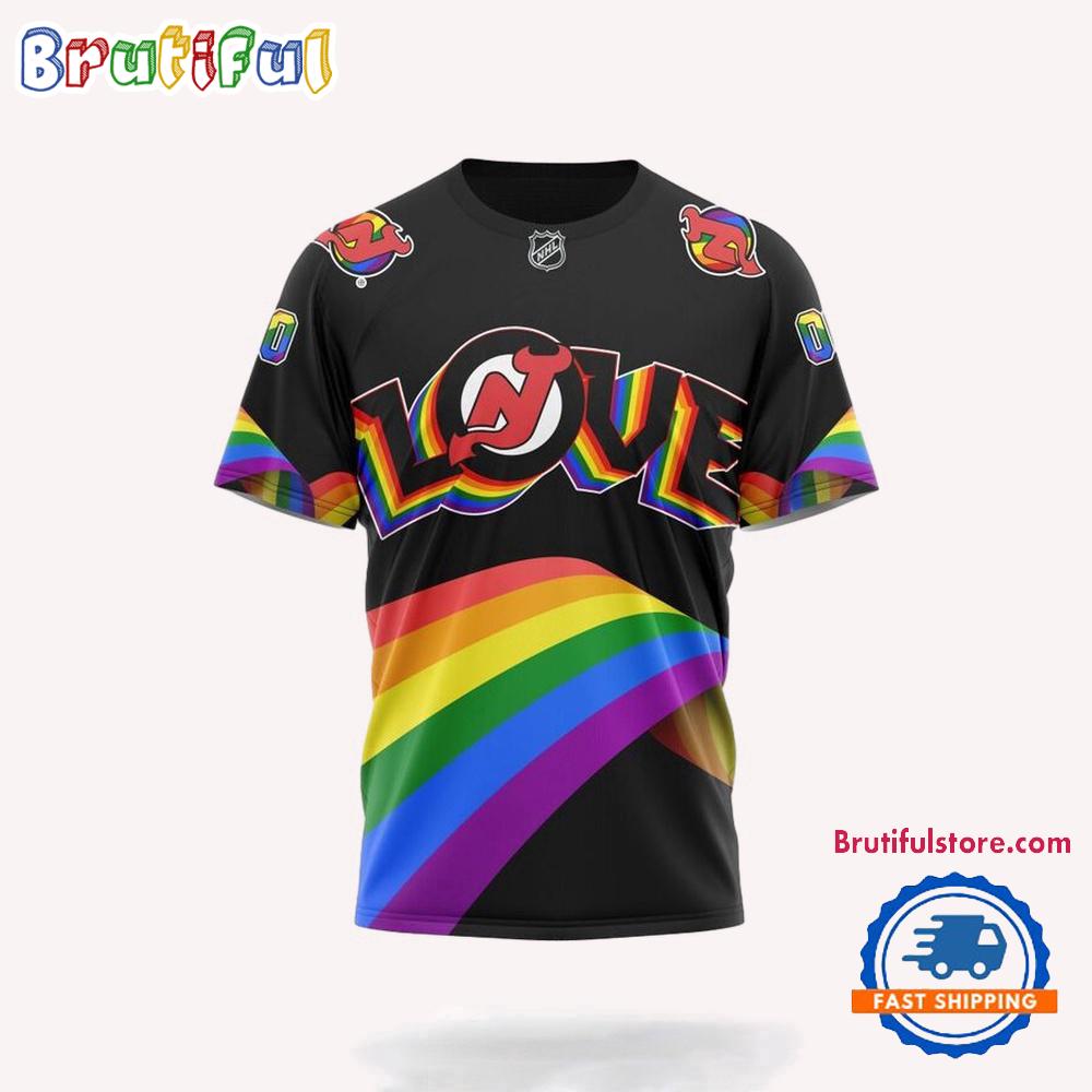 NHL New Jersey Devils Lover LGBT Pride Month Personalized T Shirt, Hoodie, Sweatshirt