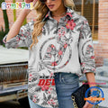 NHL New Jersey Devils Special Hockey Team Hawaiian Design Women’s Casual Shirt