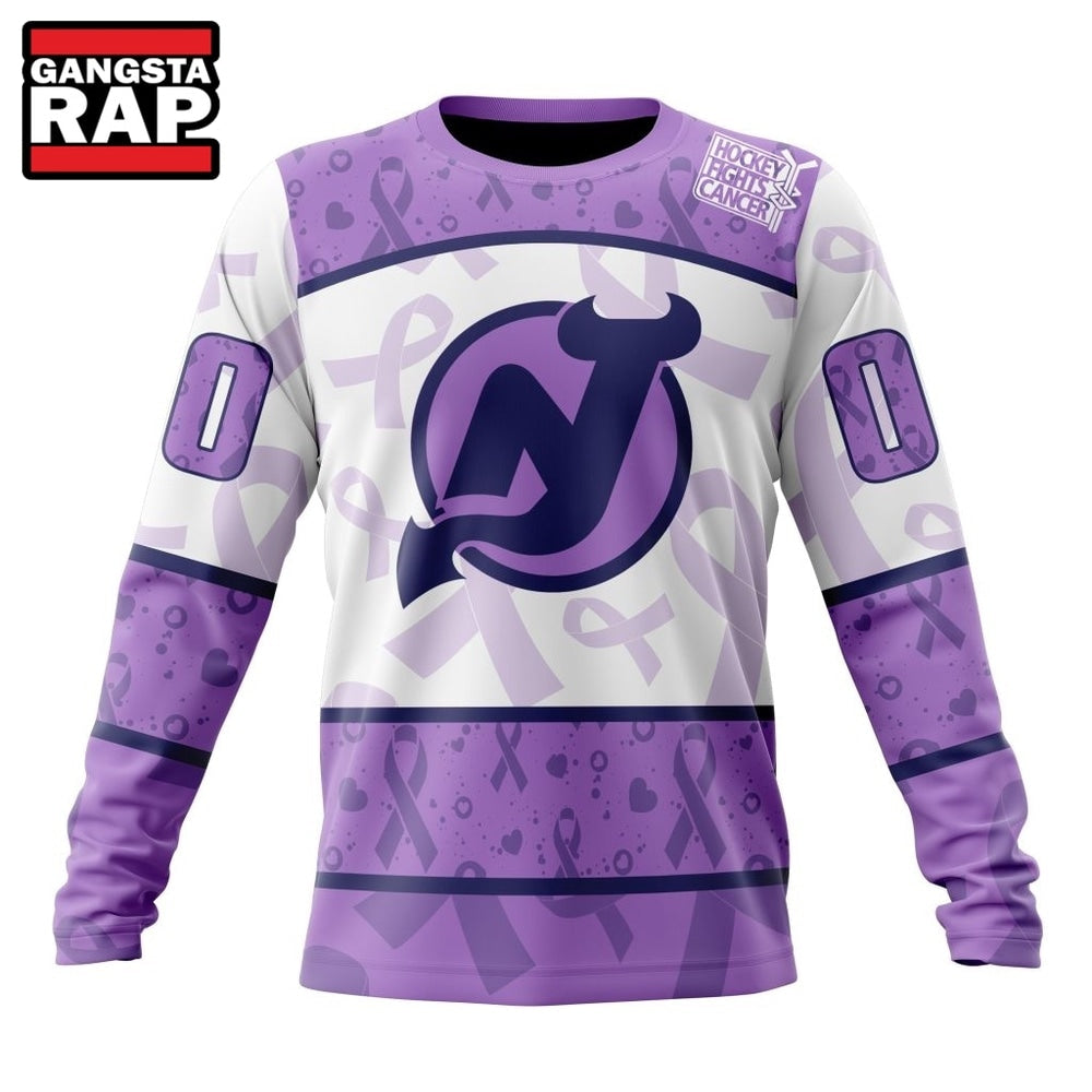 NHL New Jersey Devils Special Lavender Fight Cancer Hoodie, T Shirt