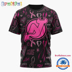 NHL New Jersey Devils Special Pink Breast Cancer Awareness New Design T Shirt