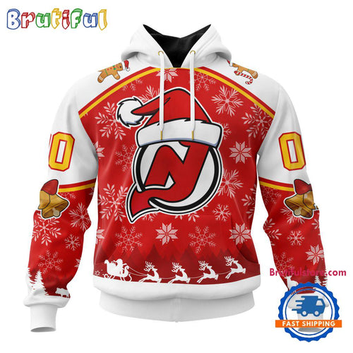 NHL New Jersey Devils Special Santa Hats Logo Team Merry Christmas Hoodie, TShirt, Sweatshirt