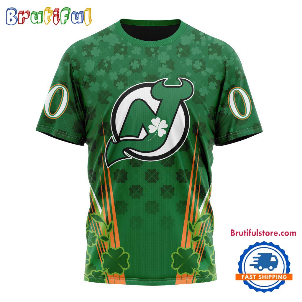 NHL New Jersey Devils Special St. Patrick’s Day All Over Print Shirts