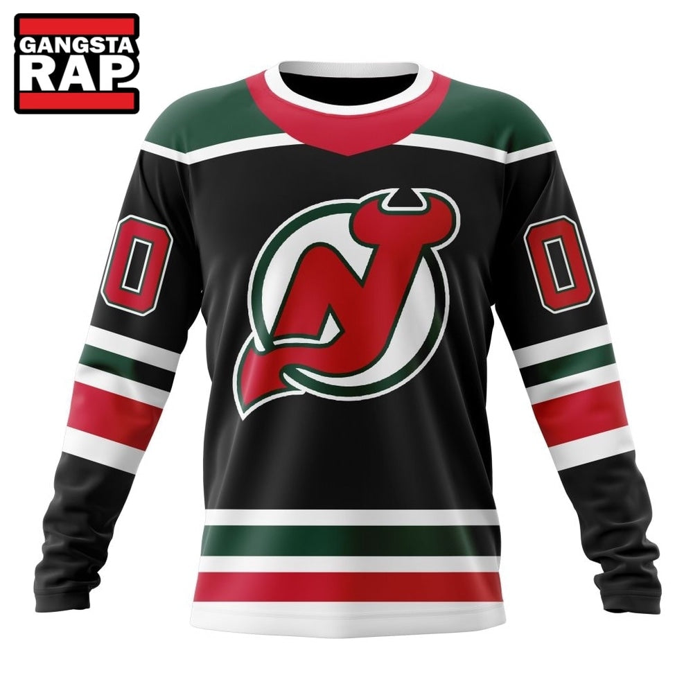 NHL New Jersey Devils Specialized Unisex Kits With Retro Concepts Hoodie, T Shirt