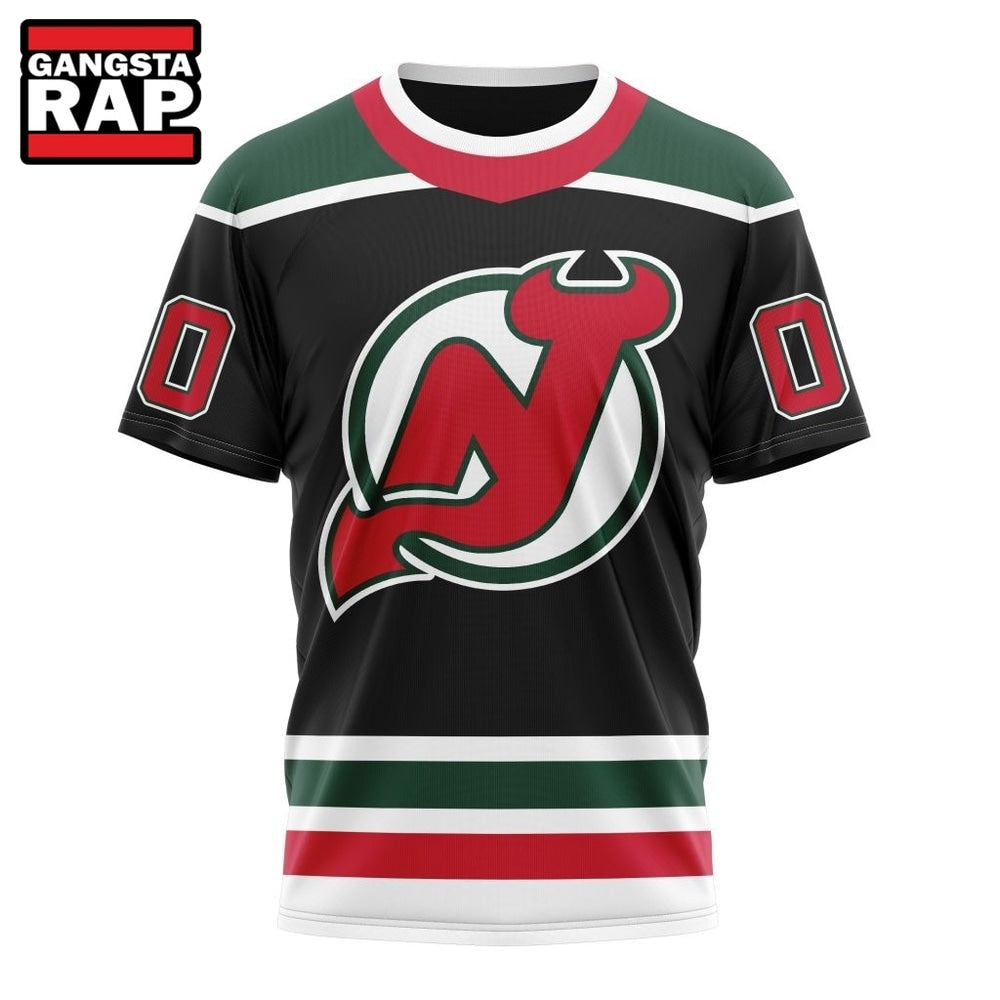 NHL New Jersey Devils Specialized Unisex Kits With Retro Concepts Hoodie, T Shirt