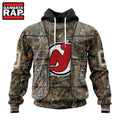 NHL New Jersey Devils Specialized Unisex Vest Kits With Realtree Camo Hoodie, T Shirt