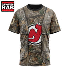 NHL New Jersey Devils Specialized Unisex Vest Kits With Realtree Camo Hoodie, T Shirt
