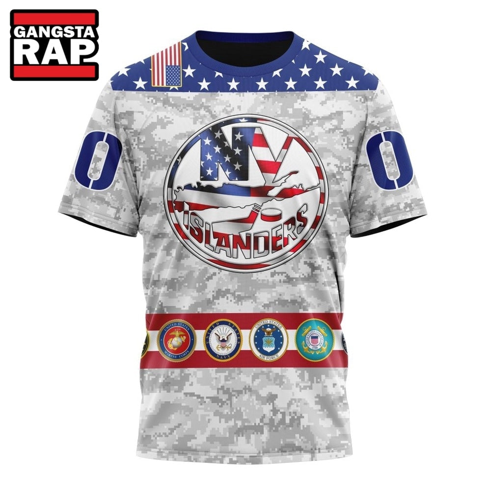 NHL New York Islanders Armed Forces Appreciation Design Hoodie, T Shirt