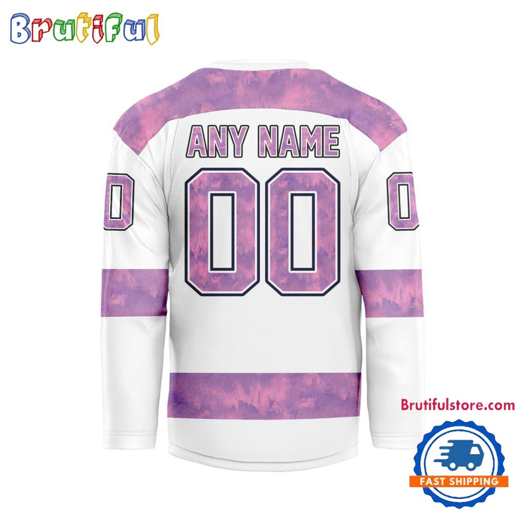 NHL New York Islanders Personalized Hockey Fights Cancer Design Jersey