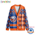 NHL New York Islanders Spcial Ugly Christmas Hockey Design Cardigan, Hockey Fans Cardigan Shirt