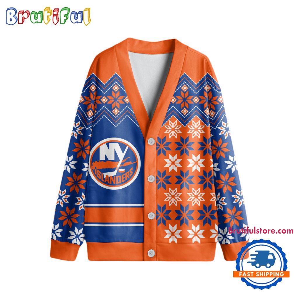 NHL New York Islanders Spcial Ugly Christmas Hockey Design Cardigan, Hockey Fans Cardigan Shirt