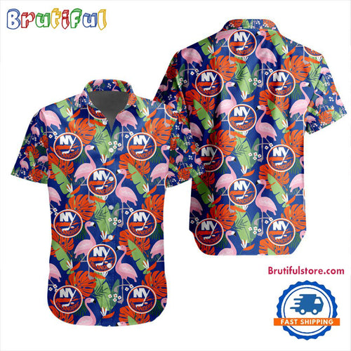 NHL New York Islanders Special Flamingo Hawaiian Design Button Shirt