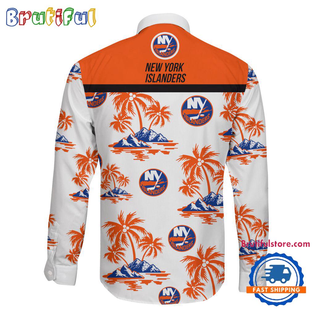 NHL New York Islanders Special Hockey Long Sleeve Hawaiian Design Button Shirt