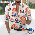 NHL New York Islanders Special Hockey Long Sleeve Hawaiian Design Button Shirt