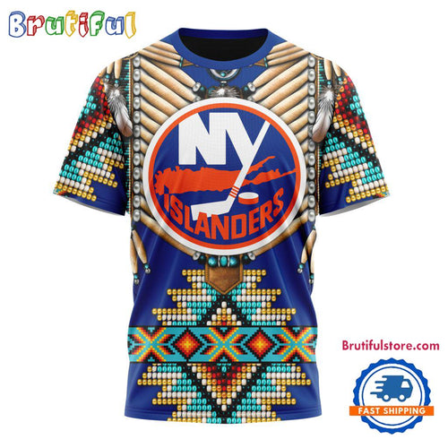 NHL New York Islanders Special Native American Costume Hockey Team Design T Shirt, Hoodie, Sweatshirt