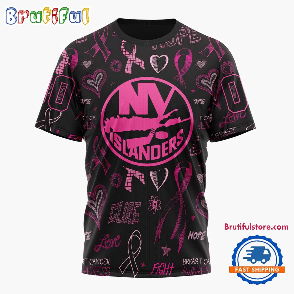 NHL New York Islanders Special Pink Breast Cancer Awareness New Design T Shirt