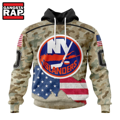 NHL New York Islanders Specialized Kits For United State With Camo Color Hoodie, T Shirt
