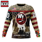 NHL New York Islanders Specialized Unisex Kits Remember Pearl Harbor Hoodie, T Shirt