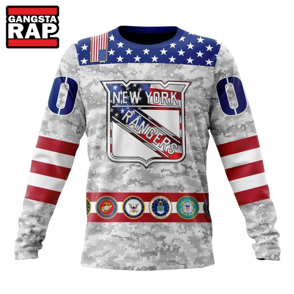 NHL New York Rangers Armed Forces Appreciation Design Hoodie, T Shirt