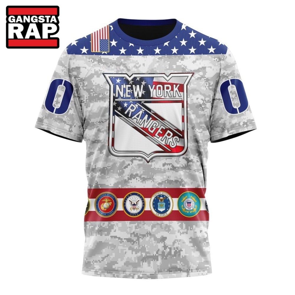 NHL New York Rangers Armed Forces Appreciation Design Hoodie, T Shirt