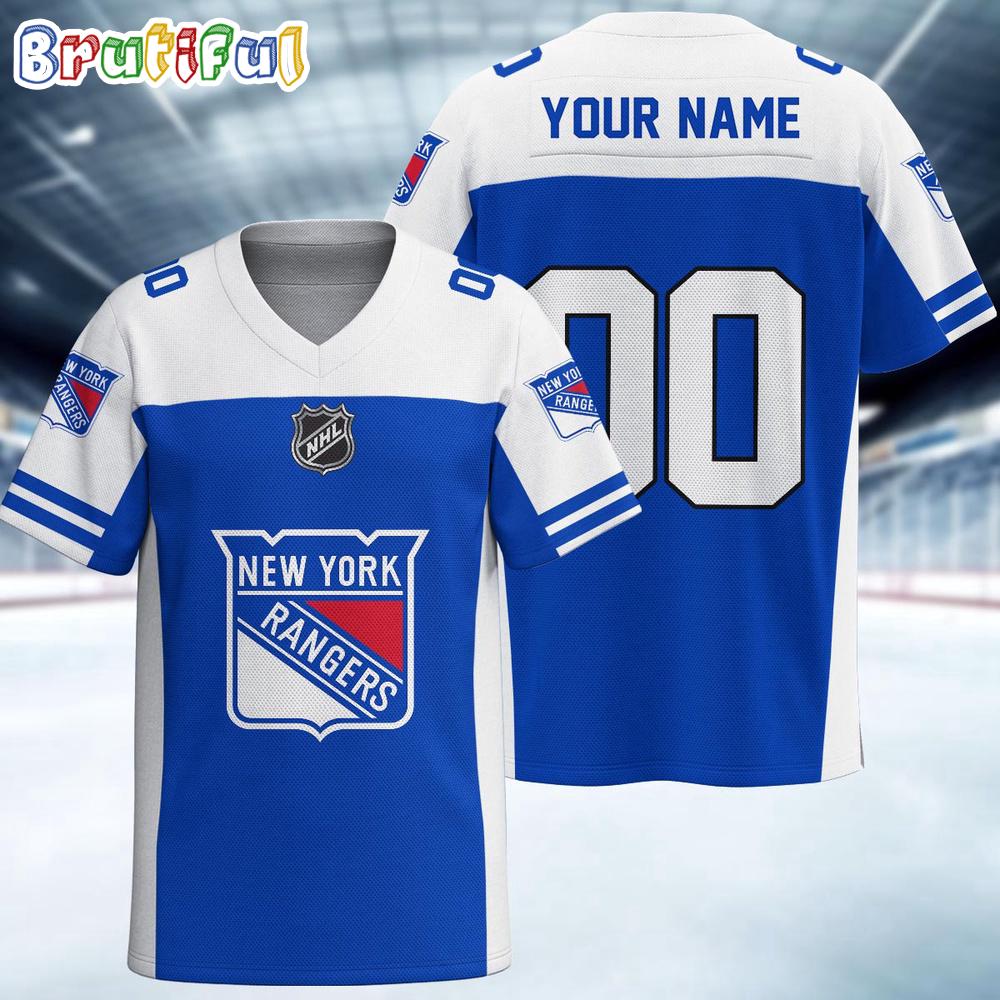 NHL New York Rangers Hockey Team Personalized Football Jersey