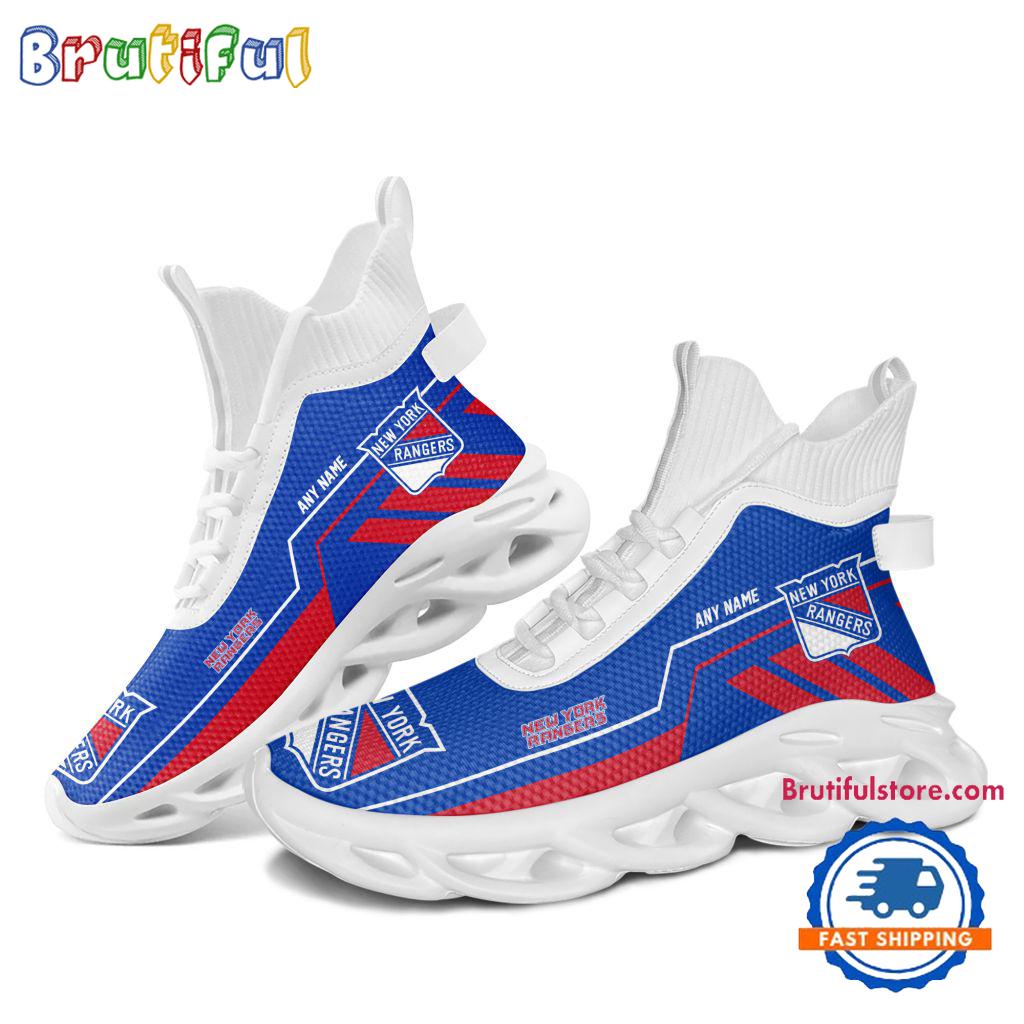 NHL New York Rangers Personalized Name Hockey Team Design High Top Max Soul Shoes