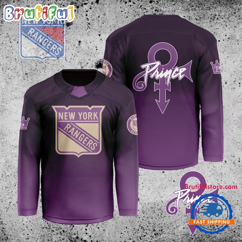 NHL New York Rangers Personalized Prince Night Hockey Jersey