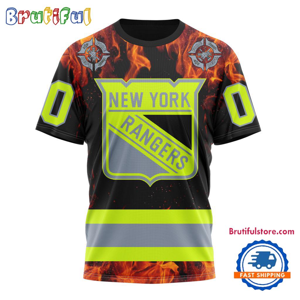 NHL New York Rangers Special Honoring Firefighters Design T Shirt, Hoodie, Sweatshirt