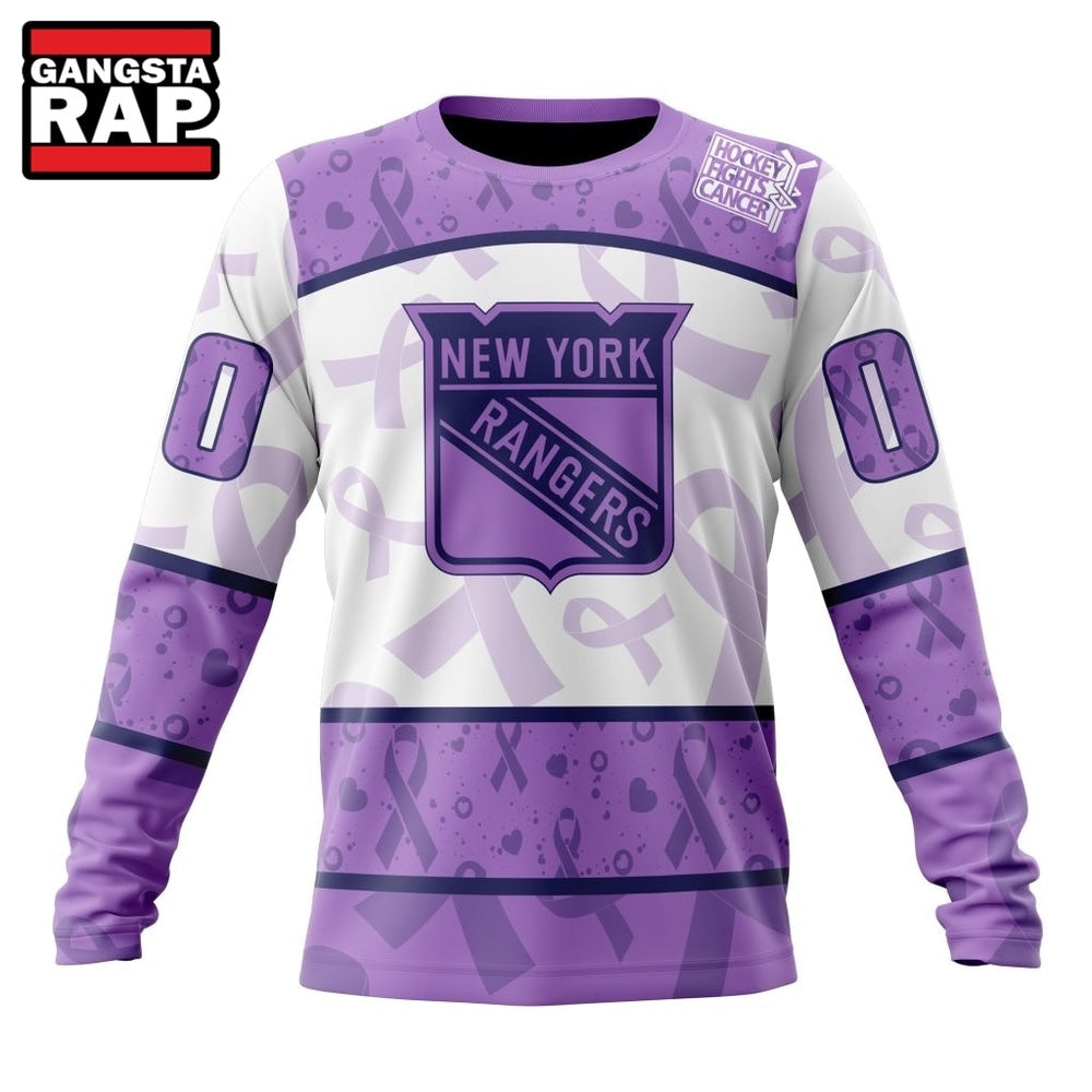 NHL New York Rangers Special Lavender Fight Cancer Hoodie, T Shirt