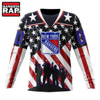 NHL New York Rangers Specialized Kits For Honor USS Military Hoodie, Hoodie T-Shirt