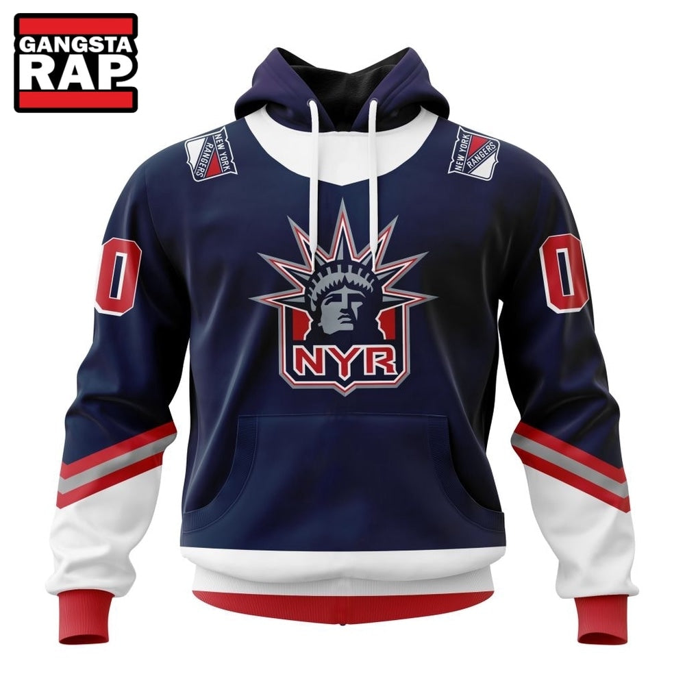 NHL New York Rangers Specialized Unisex Kits With Retro Concepts Hoodie, T Shirt