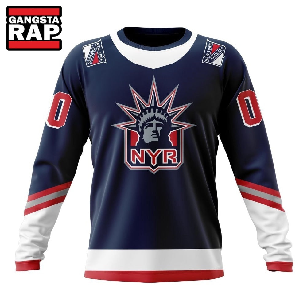 NHL New York Rangers Specialized Unisex Kits With Retro Concepts Hoodie, T Shirt