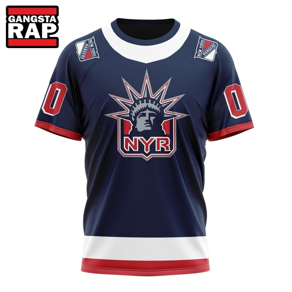 NHL New York Rangers Specialized Unisex Kits With Retro Concepts Hoodie, T Shirt