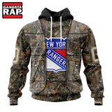 NHL New York Rangers Specialized Unisex Vest Kits With Realtree Camo Hoodie, T Shirt