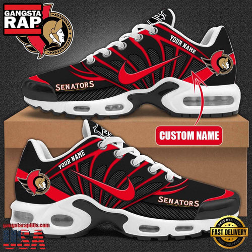 NHL Custom Name Ottawa Senators New Design Air Max Plus Shoes Running Sneakers