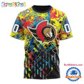 NHL Ottawa Senators Hockey Logo Team Autism Awareness Design TShirt, Sweatshirt, Hoodie