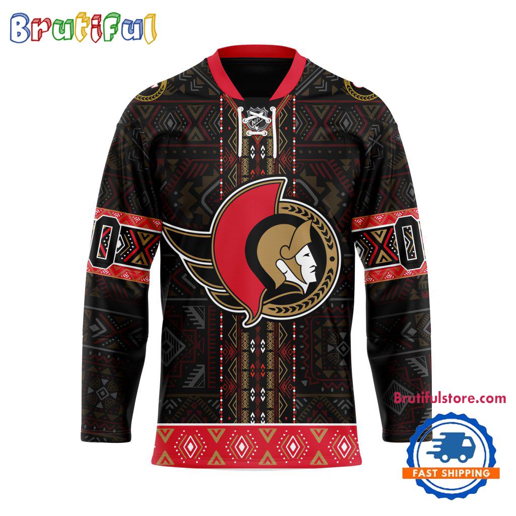 NHL Ottawa Senators Personalized Native American Hockey Jersey