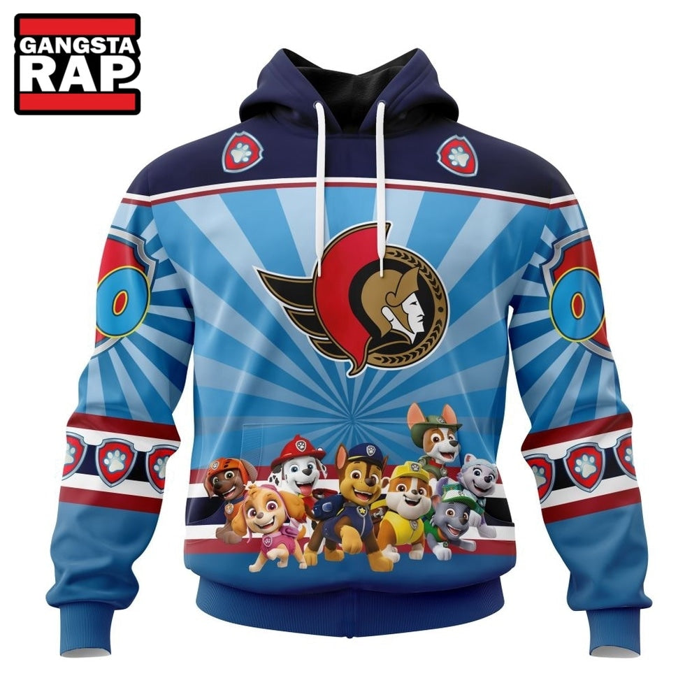 NHL Ottawa Senators Special Paw Patrol Kits Hoodie, Hoodie T-Shirt
