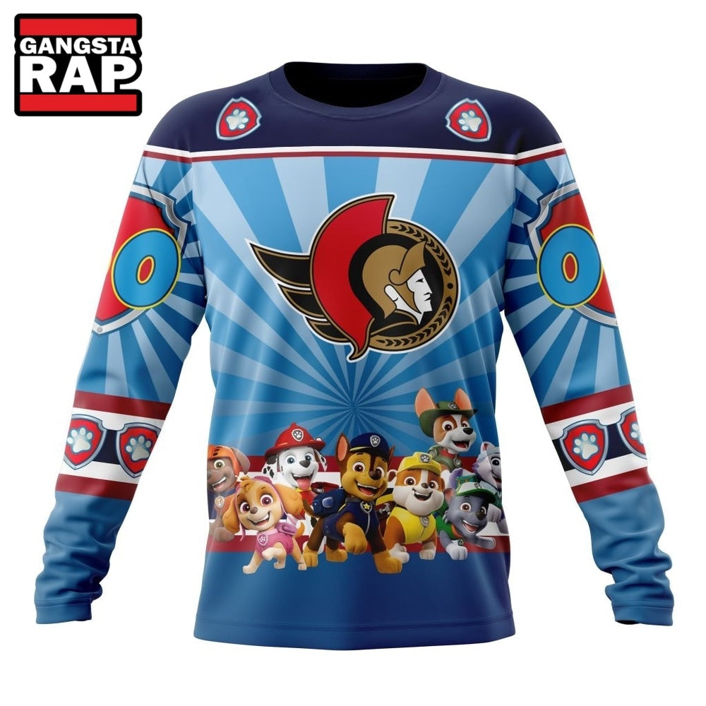 NHL Ottawa Senators Special Paw Patrol Kits Hoodie, Hoodie T-Shirt