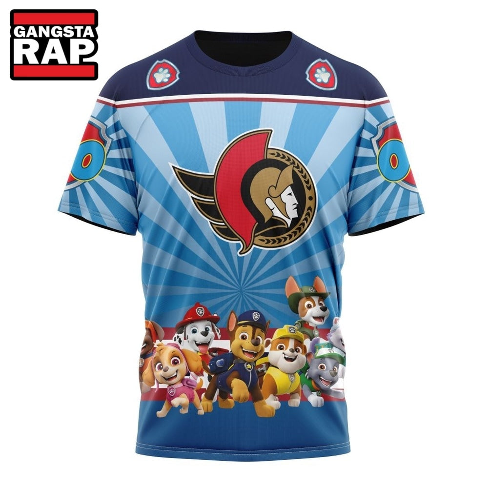 NHL Ottawa Senators Special Paw Patrol Kits Hoodie, Hoodie T-Shirt