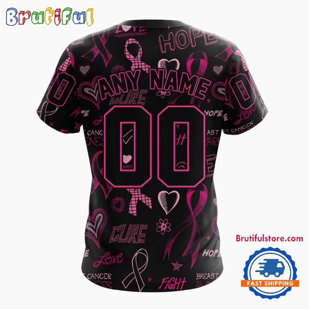 NHL Ottawa Senators Special Pink Breast Cancer Awareness New Design T Shirt