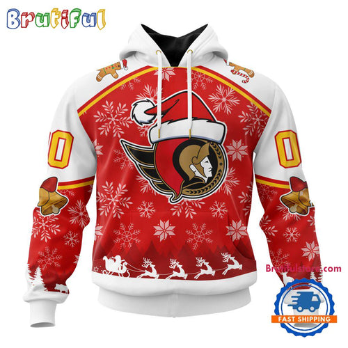 NHL Ottawa Senators Special Santa Hats Logo Team Merry Christmas Hoodie, TShirt, Sweatshirt