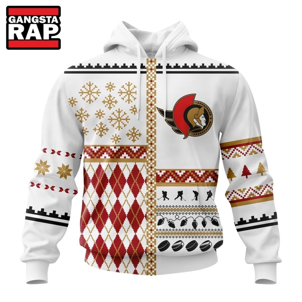 NHL Ottawa Senators Specialized Christmas Is Coming New Design Hoodie, T Shirt