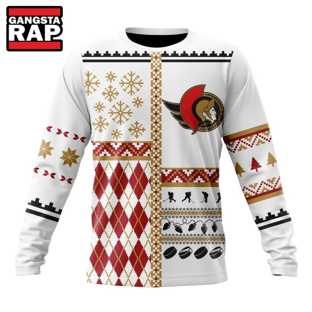 NHL Ottawa Senators Specialized Christmas Is Coming New Design Hoodie, T Shirt