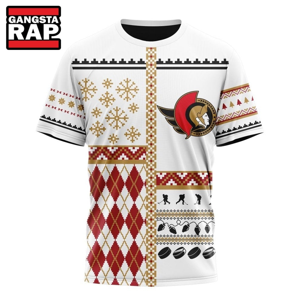 NHL Ottawa Senators Specialized Christmas Is Coming New Design Hoodie, T Shirt