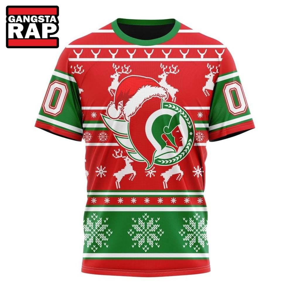 NHL Ottawa Senators Specialized Unisex Christmas Is Coming Hoodie, T Shirt