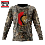 NHL Ottawa Senators Specialized Unisex Vest Kits With Realtree Camo Hoodie, T Shirt